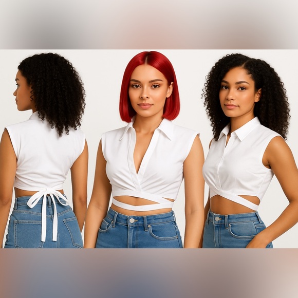 Feminine Power Wrap Top - Picture 8 of 9